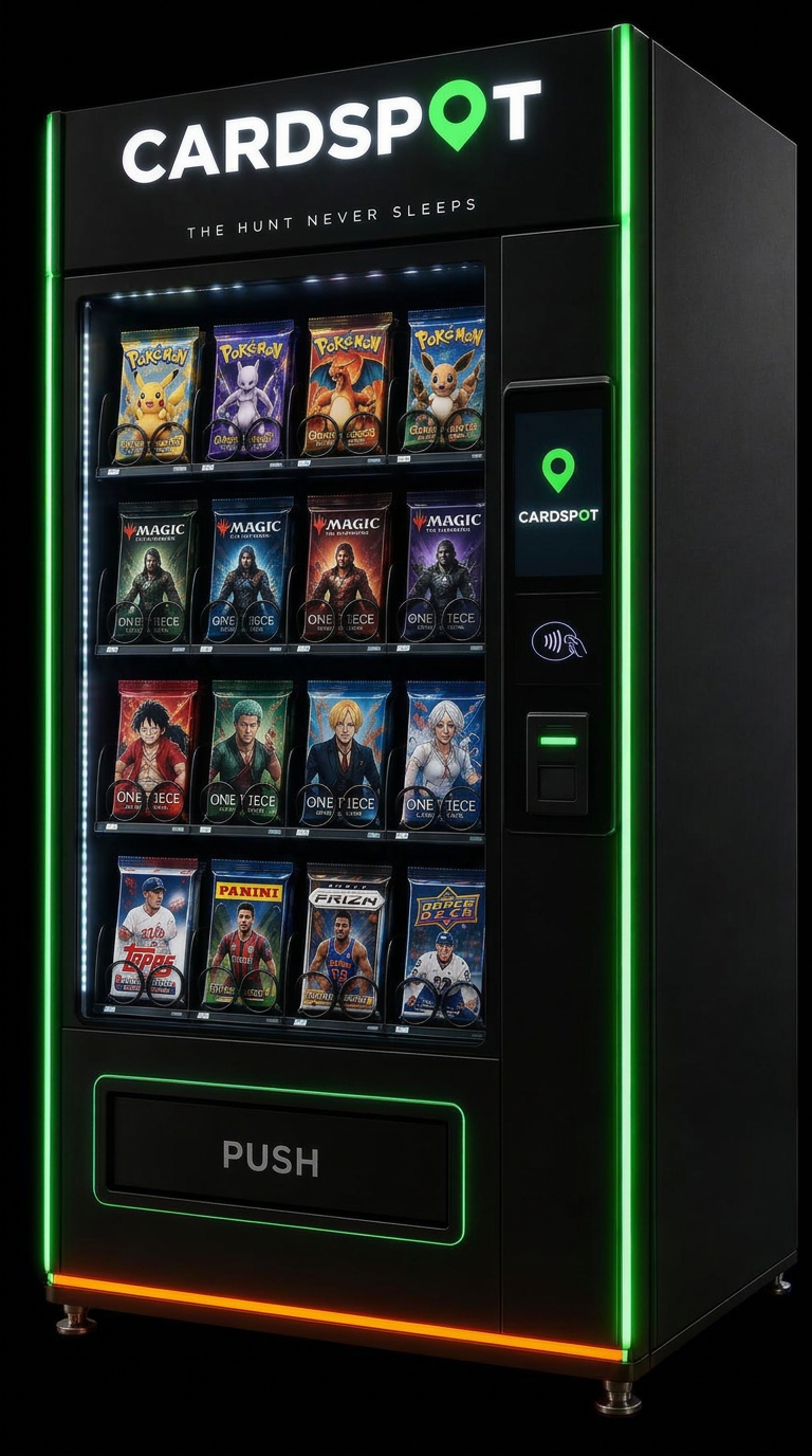 Cardspots kommande varuautomat för trading cards